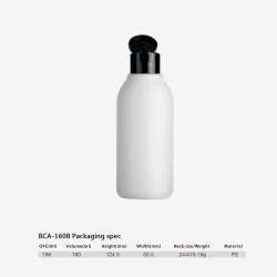 160 ml PE bottle-24/410-flip top cap